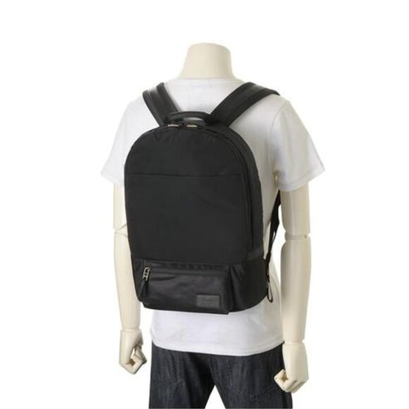 NEW Paul Smith Nylon Backpack Rucksack Mens Black Zip Around Travel Computer Bag - Picture 13 of 13